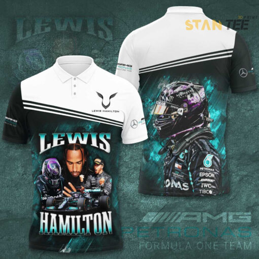 Lewis Hamilton Mercedes AMG Petronas F1 Team 3D Apparels S41 Polo