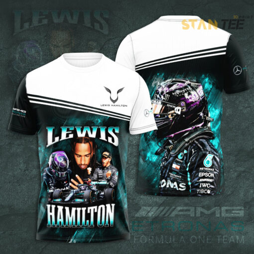 Lewis Hamilton Mercedes AMG Petronas F1 Team 3D T shirt S26