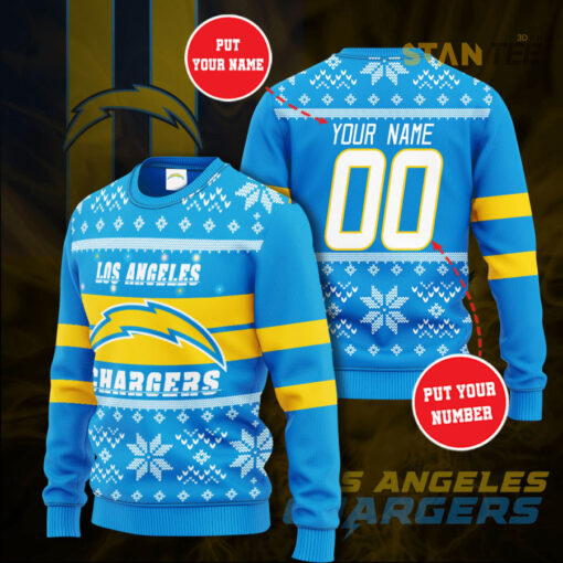 Los Angeles Chargers 3D sweater 01