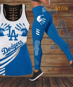 Los Angeles Dodgers Hollow Tank Top Leggings 01