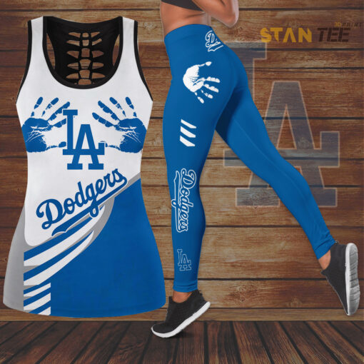 Los Angeles Dodgers Hollow Tank Top Leggings 01