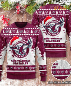 Manly Warringah Sea Eagles 3D Christmas Sweater 2022