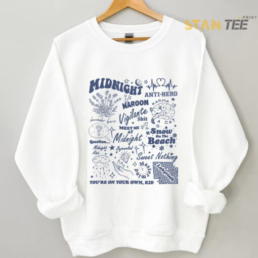 Meet Me At Midnight Oversized Sweatshirt White