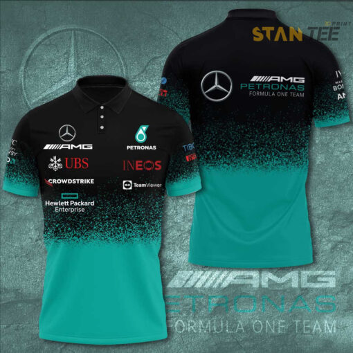 Mercedes AMG Petronas F1 Team 3D Apparels S48 Polo