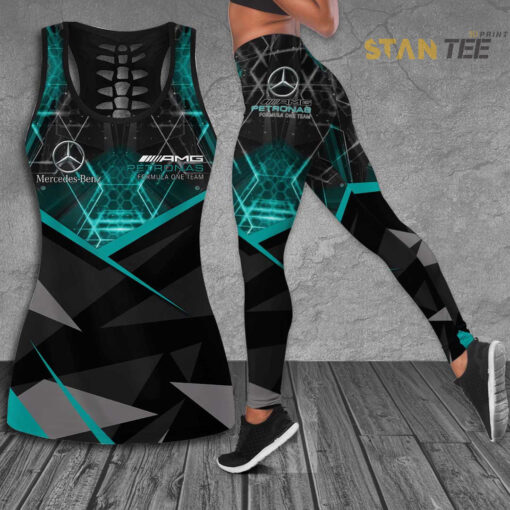 Mercedes AMG Petronas F1 Team 3D G01 Hollow Tank Top Leggings