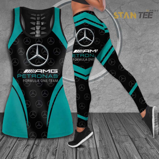 Mercedes AMG Petronas F1 Team 3D G04 Hollow Tank Top Leggings