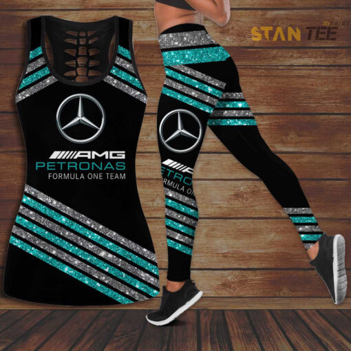 Mercedes AMG Petronas F1 Team 3D G06 Hollow Tank Top Leggings