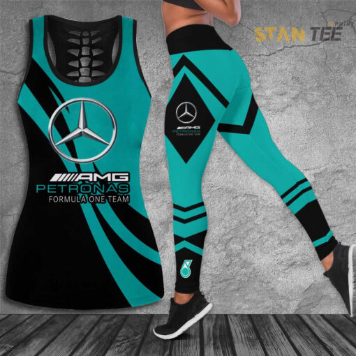 Mercedes AMG Petronas F1 Team 3D G09 Hollow Tank Top Leggings