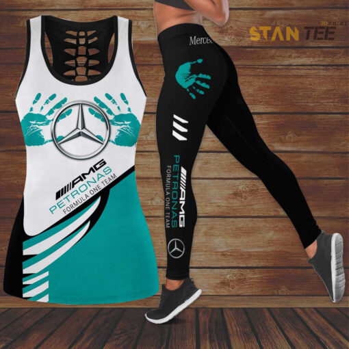 Mercedes AMG Petronas F1 Team 3D G10 Hollow Tank Top Leggings