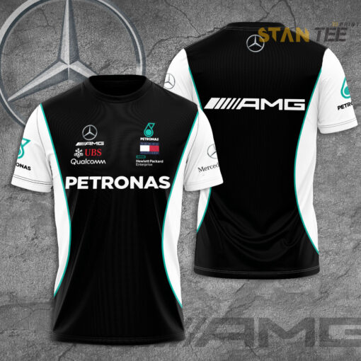 Mercedes AMG Petronas F1 Team 3D T Shirt S4 Black