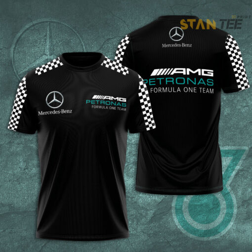 Mercedes AMG Petronas F1 Team 3D T Shirt S5 Black