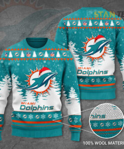 Miami Dolphins 3D Ugly Sweater