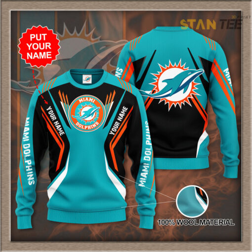 Miami Dolphins 3D sweater 01