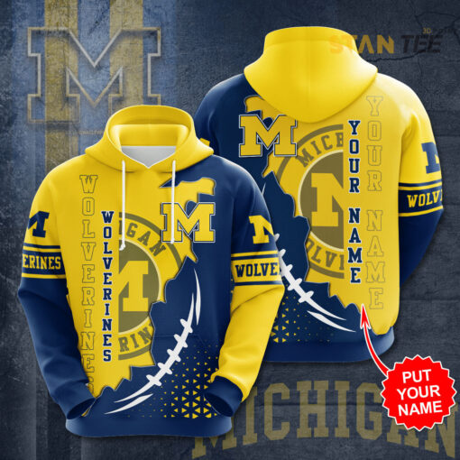 Michigan Wolverines 3D Hoodie 01