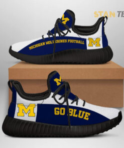 Michigan Wolverines Custom Sneakers 01