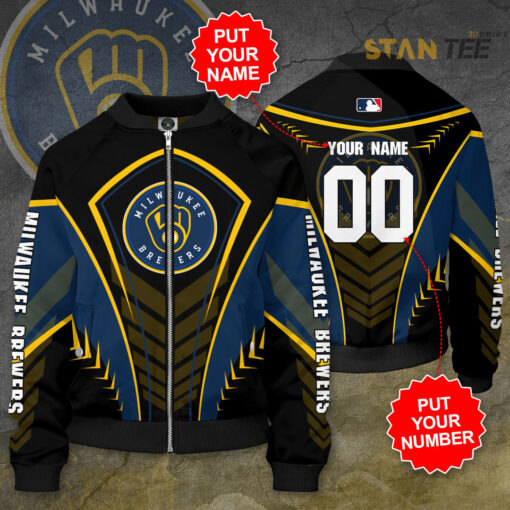 Milwaukee Brewers Bomber Jacket Custom name