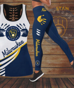 Milwaukee Brewers Tank Top Leggings set