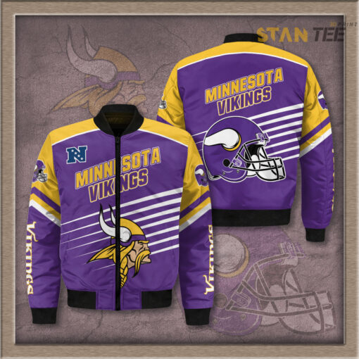 Minnesota Vikings 3D Bomber Jacket 01