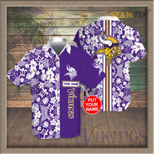 Minnesota Vikings 3D Hawaiian Shirt 01