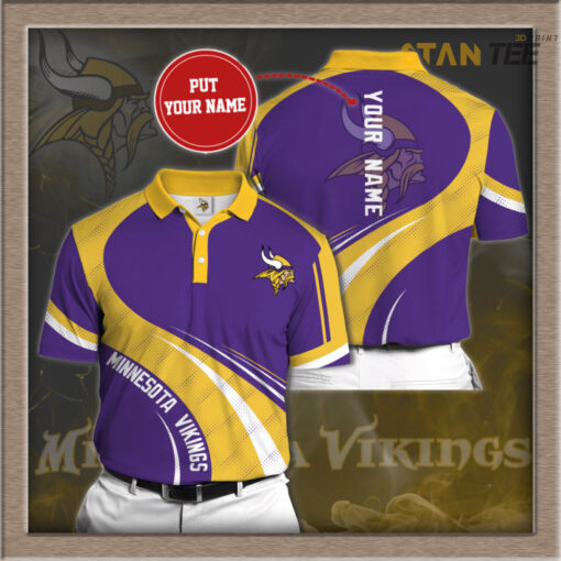 Minnesota Vikings 3D Polo 01