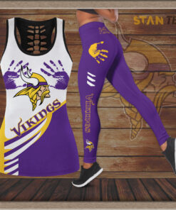 Minnesota Vikings Hollow Tank Top Leggings 01