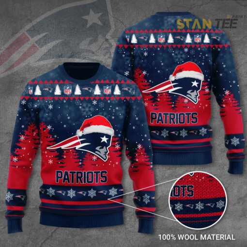 New England Patriots 3D Ugly Sweater