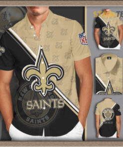 New Orleans Saints 3D Short Sleeve Dress Shirt 1