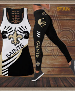 New Orleans Saints Hollow Tank Top Leggings