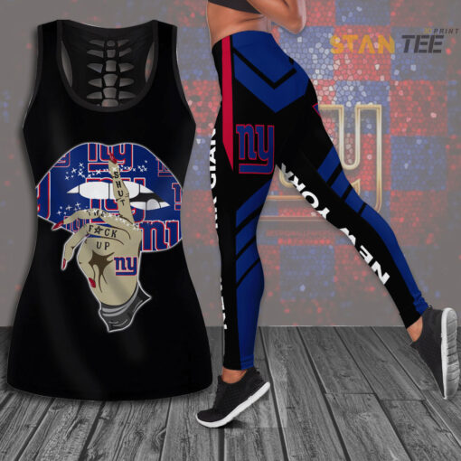 New York Giants Hollow Tank Top Leggings 01