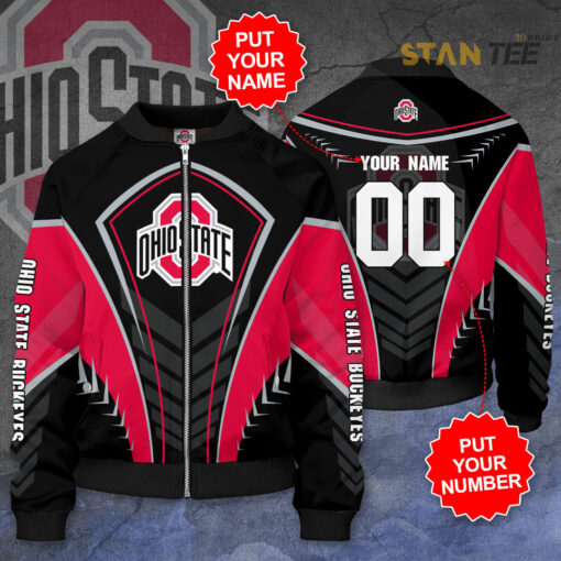 Ohio State Buckeyes 3D Bomber Jacket 01