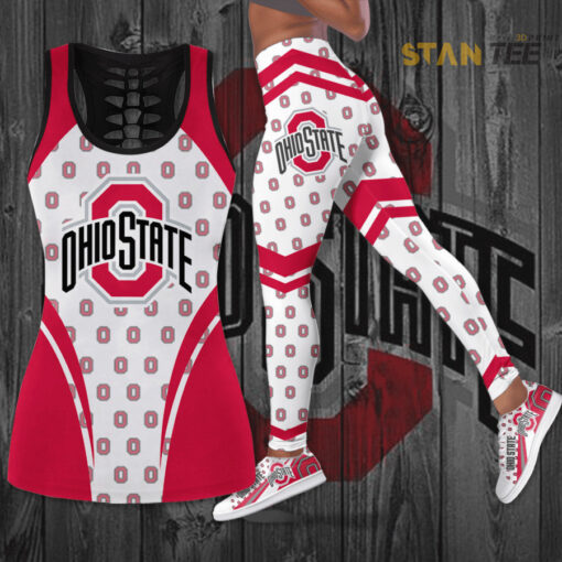 Ohio State Buckeyes Hollow Tank Top Leggings 01