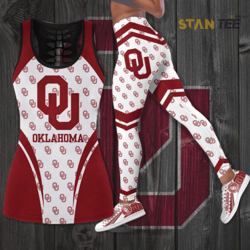 Oklahoma Sooners Hollow Tank Top Leggings 01