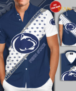 Penn State Nittany Lions 3D Short Sleeve Dress Shirt 02