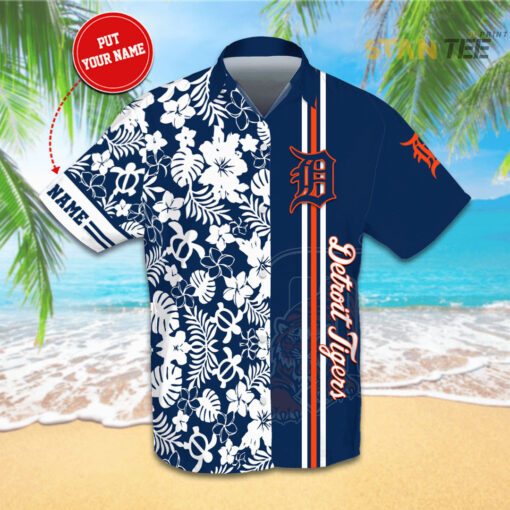 Personalised Detroit Tigers Hawaiian Shirt