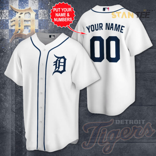 Personalised Detroit Tigers jersey shirt White