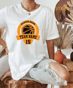 Personalized Basketball White Oversized T shirt