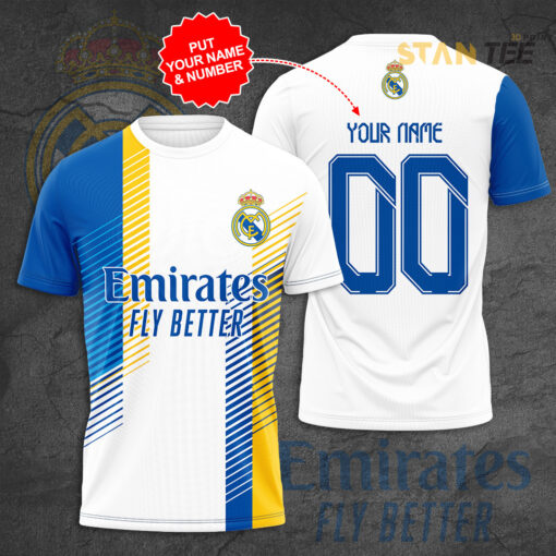 Personalized Real Madrid 3D T shirt Custom Name shirt