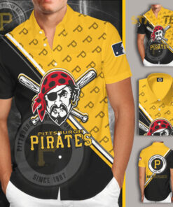 Pittsburgh Pirates 3D Sleeve Dress Shirt 01