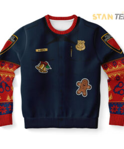 Police Navidad Xmas Ugly Christmas 3D Sweater