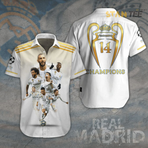 Real Madrid 3D Short Sleeve Dress Shirt 01