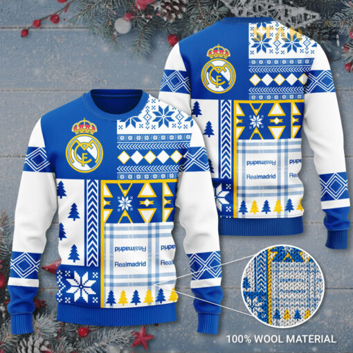 Real Madrid 3D Ugly Christmas Sweater