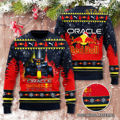 Red Bull Racing 3D Ugly Christmas Sweater 2022