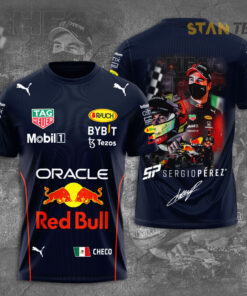 Red Bull Racing x Sergio Perez Mendoza 3D T shirt