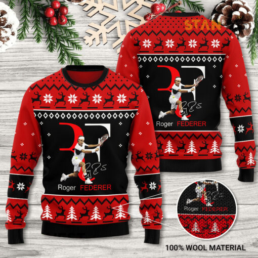 Roger Federer 3D Ugly Sweater