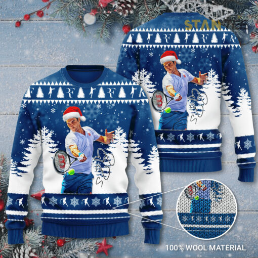 Roger Federer Christmas 3D Sweater