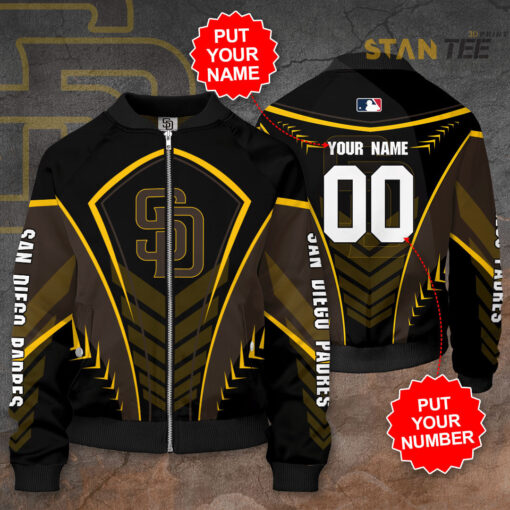 San Diego Padres 3D Bomber Jacket 01