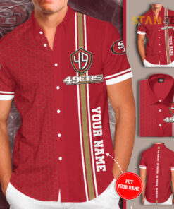 San Francisco 49ers 3D Short Sleeve Dress Shirt 01