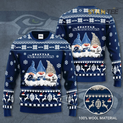 Seattle Seahawks 3D christmas sweater 01