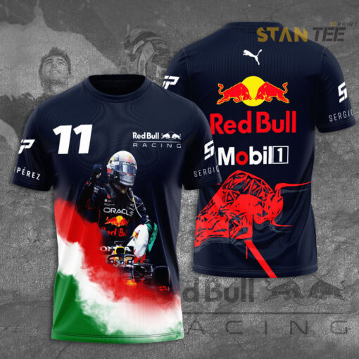 Sergio Perez Red Bull Racing 3D T shirt