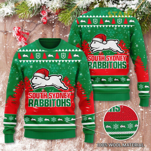 South Sydney Rabbitohs 3D Christmas Sweater 2022